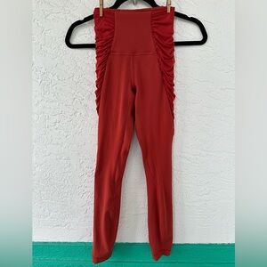 Lululemon Align High-Rise Leggings 25" Ruched Special Edition Cayenne Size 2